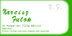narcisz fulop business card